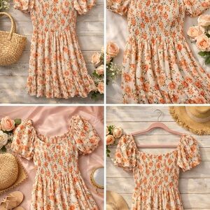 Floral Puff Sleeve Dress
